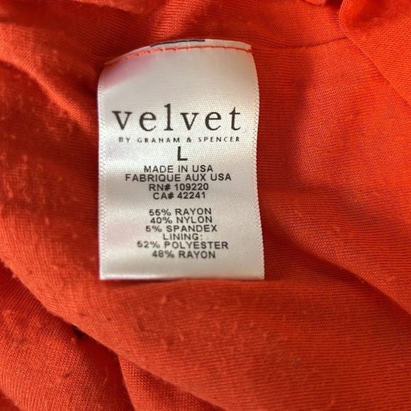 VELVET Graham Spencer Flower Embroidered Print Short Sleeve Dress Size Large - Picture 5 of 8